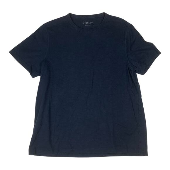 Everlane mens large navy blue Short Sleeve Tee essentials Classic Crew Neck - Picture 1 of 7